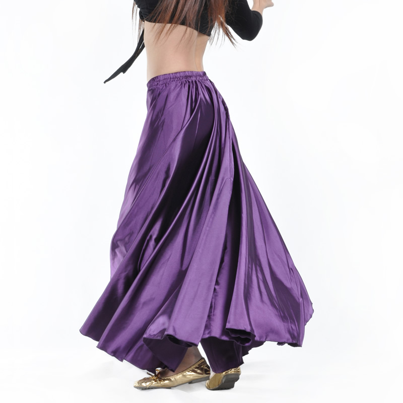 Performance Full Circle Satin Belly Dance Skirt For Ladies Fit US 2-14 Performance Full Circle Satin Belly Dance Skirt For Ladies Fit US 2-14